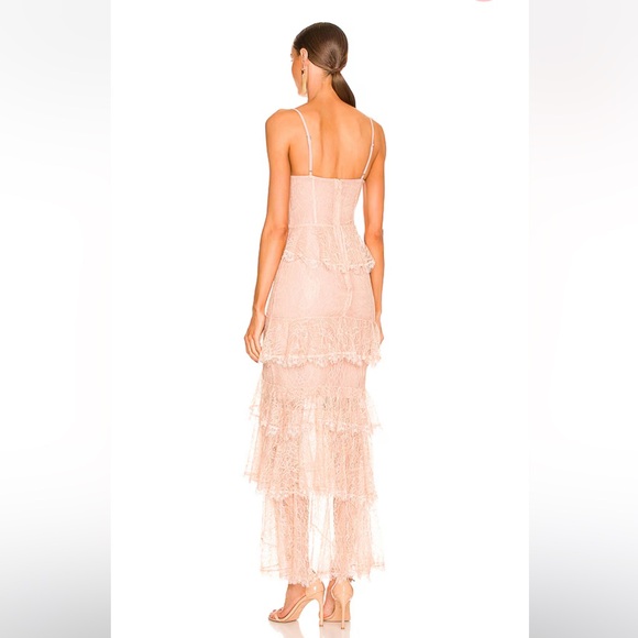 Majorelle Revolve Zelda Fitz Lace Gown in Nude Pink - Picture 3 of 5